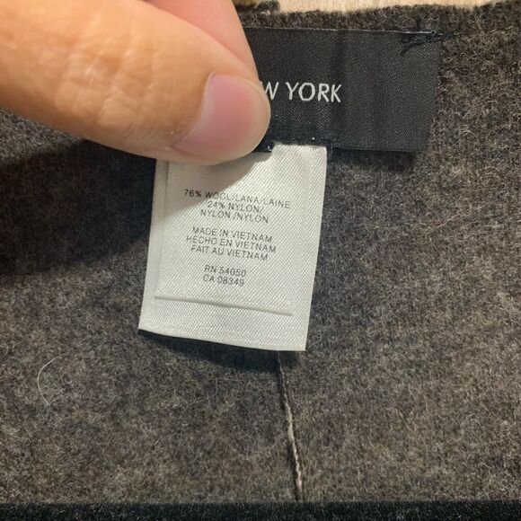 Jones New York Womens Wool Blend Animal Print Poncho Cape One Size Boho - Picture 7 of 9